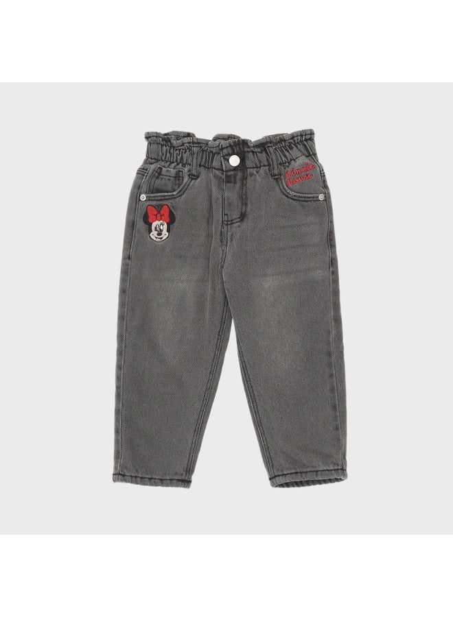Zara Kids' Stylish Sweet Cute Fleece-lined Cotton Denim Pants - Image 2