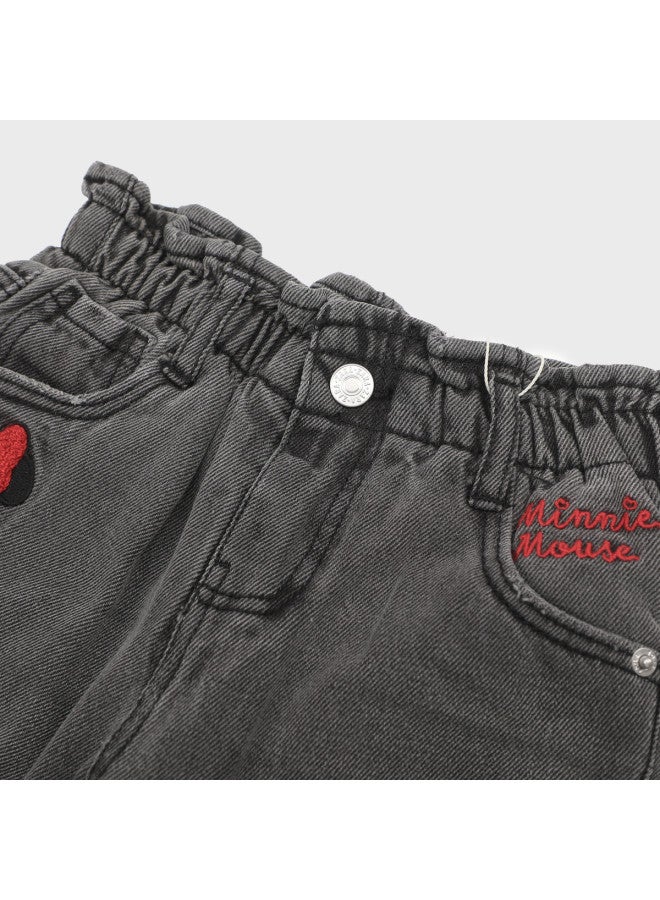 Zara Kids' Stylish Sweet Cute Fleece-lined Cotton Denim Pants - Image 4