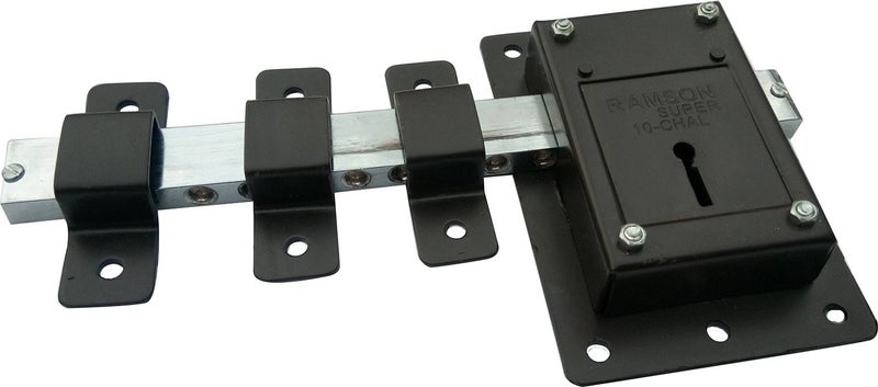 RAMSON 10 Chal Key Door Lock (Brown, Painted Finish) - Image 3