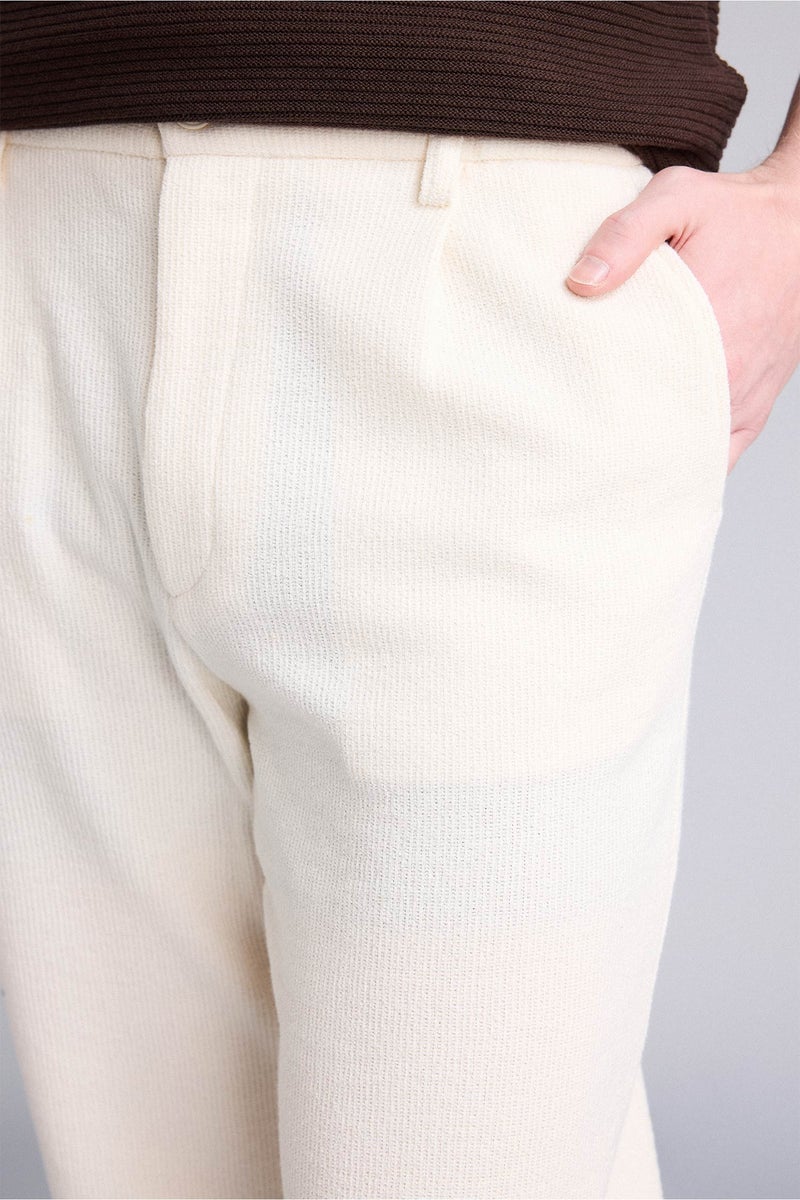 DeFacto Beige Man Relax Fit Trousers Casual - Image 5