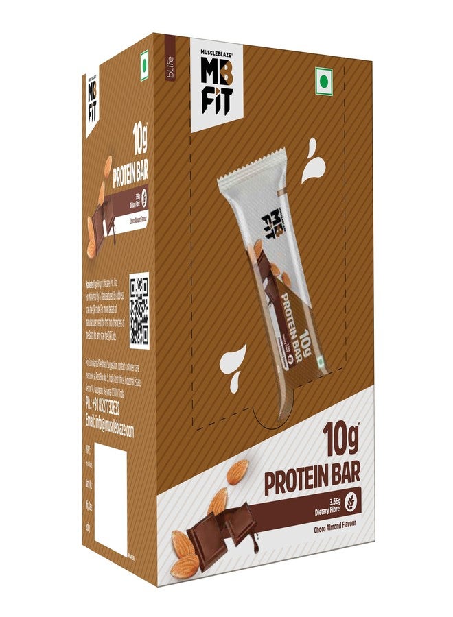 مسل بلايز ألواح بروتين MuscleBlaze 10 غرام (شوكولاتة باللوز، عبوة من 6 قطع) | مزيج بروتين، وجبات خفيفة صحية، للطاقة واللياقة البدنية - Image 1