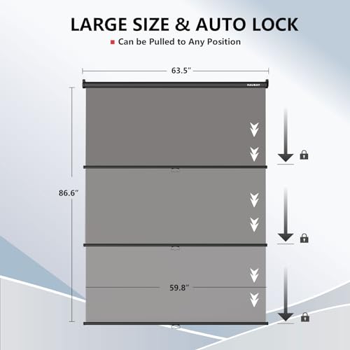 RAUBAY Retractable Pull Down Grey Screen Backdrop 598 x 866 Collapsible WallMount Background for Professional Video Production Photography TikTok and Video Conferencing - Image 3