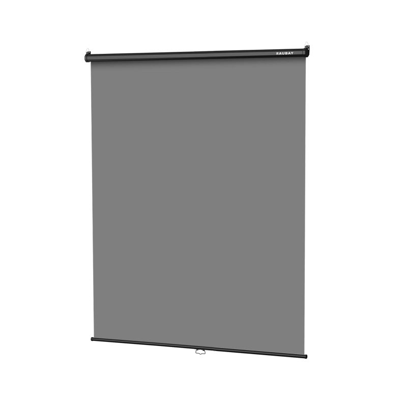 RAUBAY Retractable Pull Down Grey Screen Backdrop 598 x 866 Collapsible WallMount Background for Professional Video Production Photography TikTok and Video Conferencing - Image 2