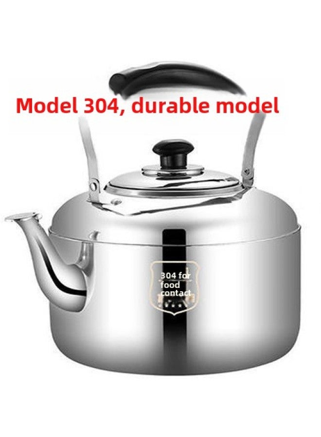 Stainless Steel Kettle 304 Kettle Household Whistle Kettle Gas Induction Cooker Special Thick Large Capacity Boiling Kettle-Capacity:304 Durable Plate * 7 Liters - Image 1