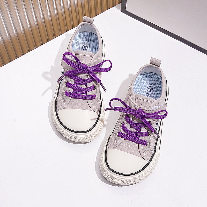 Children'S Sneakers 2025 Spring And Autum New Boys' Classic Canvas Shoes With Velcro Fasteners For Kindergarten Girls, Korean Version - Image 4