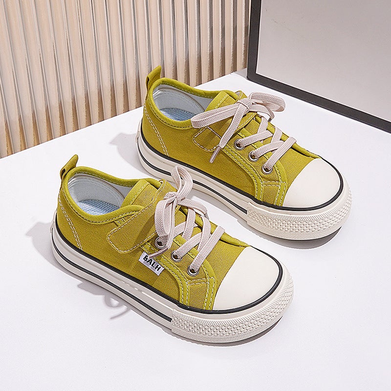 Children'S Sneakers 2025 Spring And Autum New Boys' Classic Canvas Shoes With Velcro Fasteners For Kindergarten Girls, Korean Version - Image 3