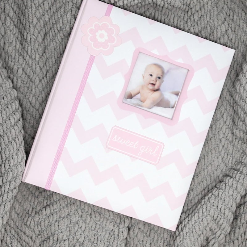 Lil Peach كتاب ذكريات بيبي ليل بيش للأعوام الخمسة الأولى، دفتر تذكارات لحظات الميلاد، هدية للآباء الجدد والمرتقبين، 46 صفحة للتعبئة، وردي - Image 3