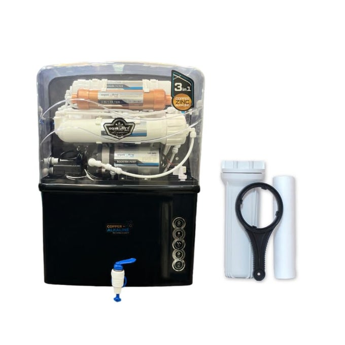 AQUA ULTRA X25 COPPER WATER PURIFIER WITH ROUFUV LED IN TANK TASTE ADJUSTER 65 WATER SAVING ISI BIS APPROVED FULLY AUTOMATIC 12 L SUITABLE FOR ALL WATER SOURCE