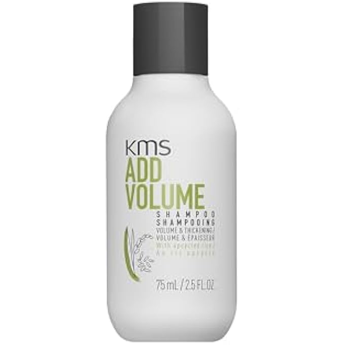 kms ADDVOLUME SHAMPOO FOR FINE TO MEDIUM HAIR THAT LACKS VOLUME OR SEEMS THIN, MORE FULLNESS, STRONGER HAIR, VEGAN FORMULATION WITH UPCYCLED RICE, SILICONE-FREE, 75 ML - Image 1