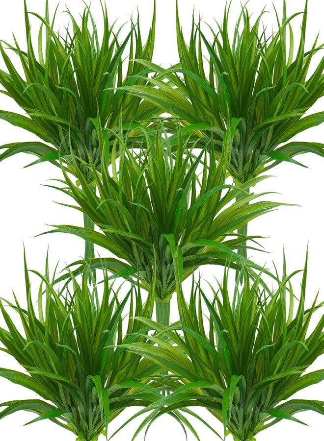 Phliofd 32 Pcs Artificial Grass Fake Plants 17.3in Outdoor Plants UV Resistant Faux Greenery Stems Fake Grass for Home Window Garden Office Patio Pathway Front Porch Halloween Décor Green - Image 1