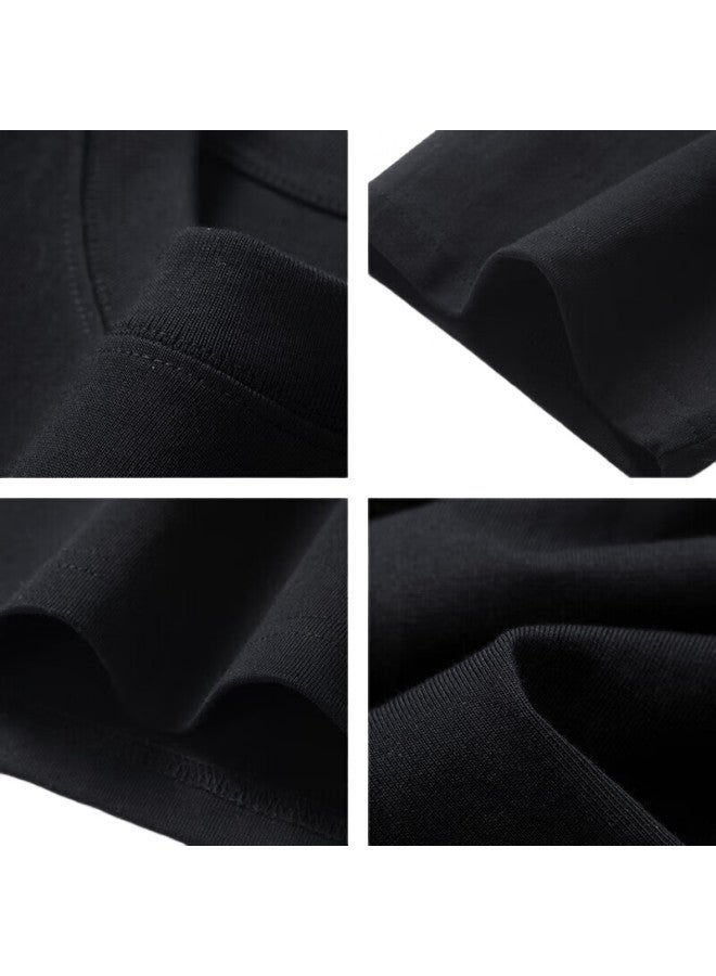 GENIOLAMODE Men'S Short Sleeve T-Shirt, Pure Cotton Comfortable Basic Tee With Simple Print, Suitable For Layering Or Wearing Out - Image 2