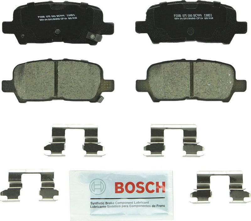 BOSCH BC999 QuietCast Premium Ceramic Disc Brake Pad Set - Rear for Select Buick, Chevrolet, Pontiac Models - Image 1
