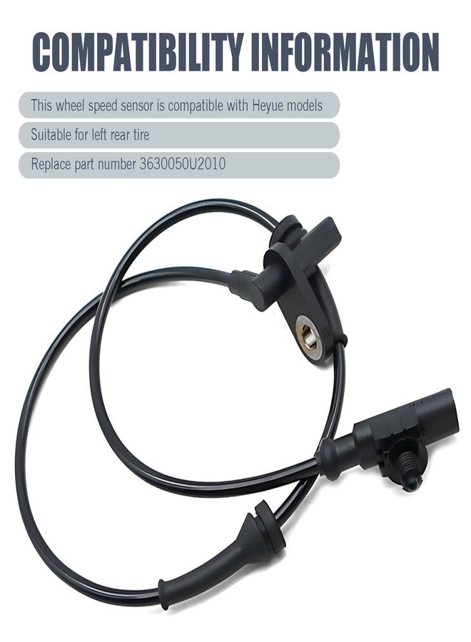 CyperFair Rear Left/Right ABS Wheel Speed Sensor - Direct Replacement for Anti-Lock Brake System, Compatible with Heyue Models, Replacement OEM Part #3630050U2010 (Black) - Image 2