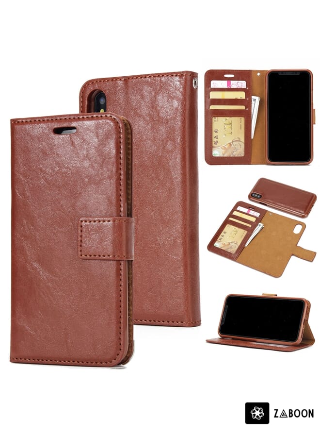 Zaboon Protective Case For vivo V21e 4G / Y73 2021 Skin Feel Straw Hat Magnetic Buckle Leather - Image 1