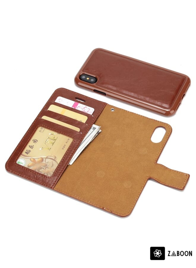 Zaboon Protective Case For vivo V21e 4G / Y73 2021 Skin Feel Straw Hat Magnetic Buckle Leather - Image 4