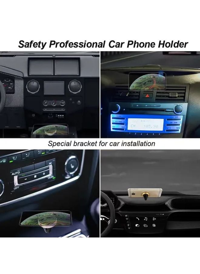 حامل هاتف مغناطيسي ذهبي لمكيف السيارة، معدني متين قابل للدوران لهواتف iPhone وSamsung - Image 5