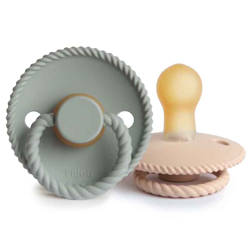 FRIGG لهاية FRIGG من المطاط الطبيعي | مصنوعة في الدنمارك | خالية من BPA (ساج/كرواسون، 0-6 أشهر) - Image 1
