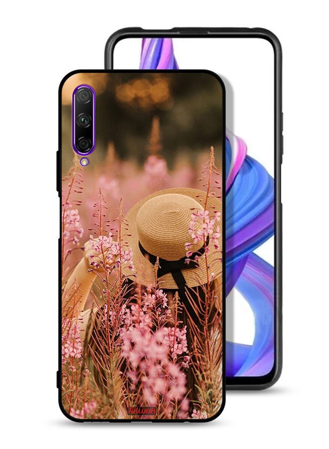 Tolwak Huawei Y9s Protective Case Cover Hat Girl In Flowers - Image 1