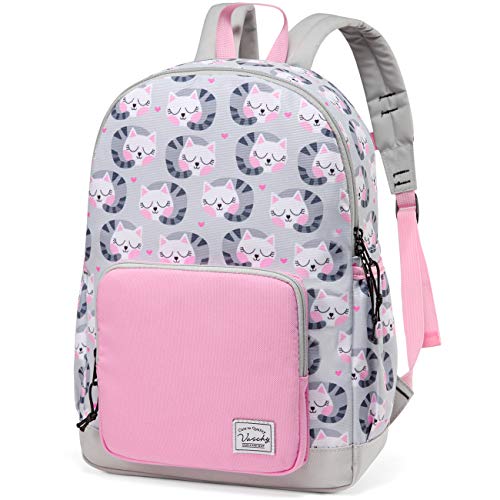 VASCHY Backpack for Little Girls, Cute Lightweight Water Resistant Preschool Backpack for Kindergarten Bookbag Cats - Image 1