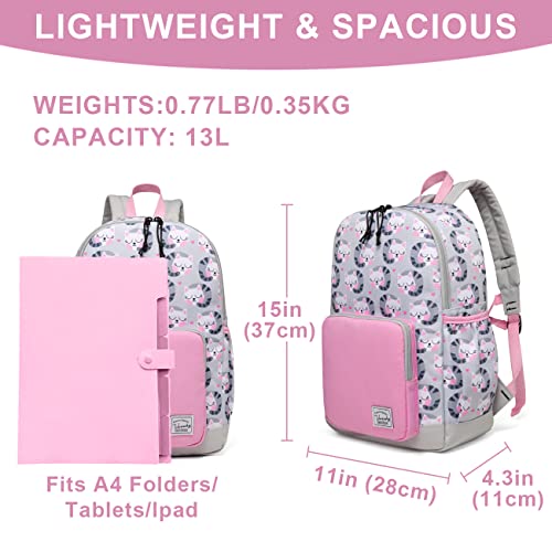 VASCHY Backpack for Little Girls, Cute Lightweight Water Resistant Preschool Backpack for Kindergarten Bookbag Cats - Image 2