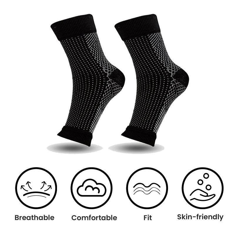 1 Pair Ankle Support Socks for Plantar Fasciitis Arch Support Compression Foot Sleeve Pain Relief for Running Sports Men Women Use - Image 3