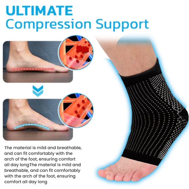 1 Pair Ankle Support Socks for Plantar Fasciitis Arch Support Compression Foot Sleeve Pain Relief for Running Sports Men Women Use - Image 4