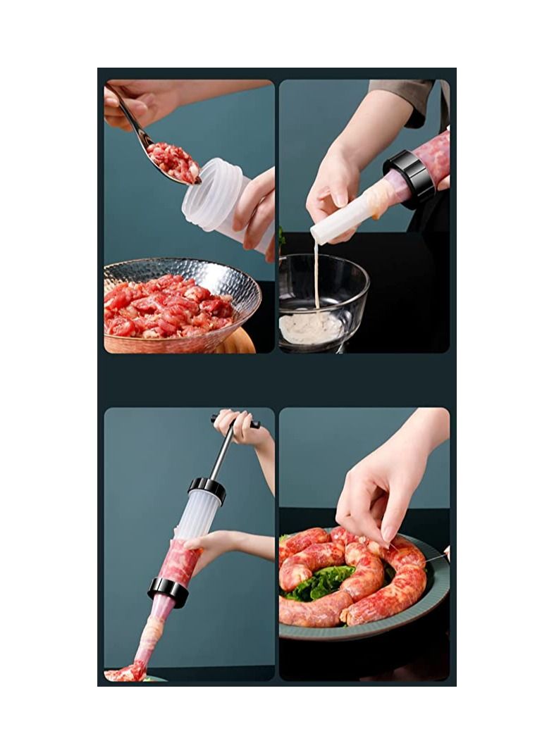 Spaceshoop Hand Operated Salami Maker Sausage Filling Machine Household Sausage Filler Homemade Sausage Filling Machine Easily Make Various Sausages at Home - Image 4