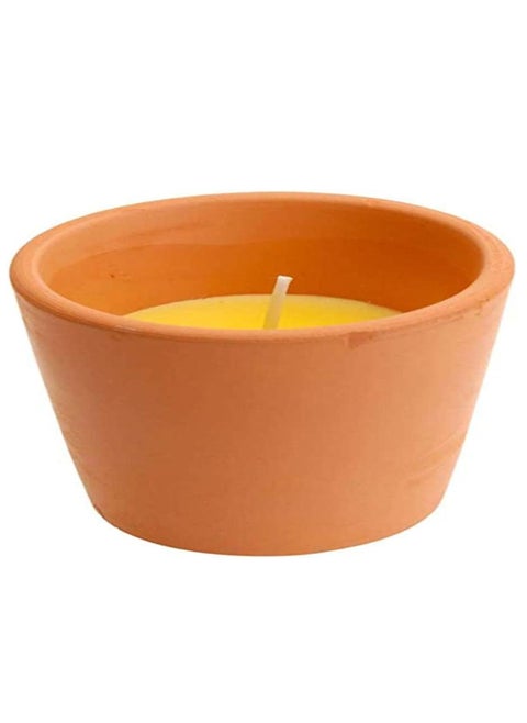 Citonella Candle In Terracotta Pot, Insects Repellent, And Perfect To Brignten Your Table. Pack of 1