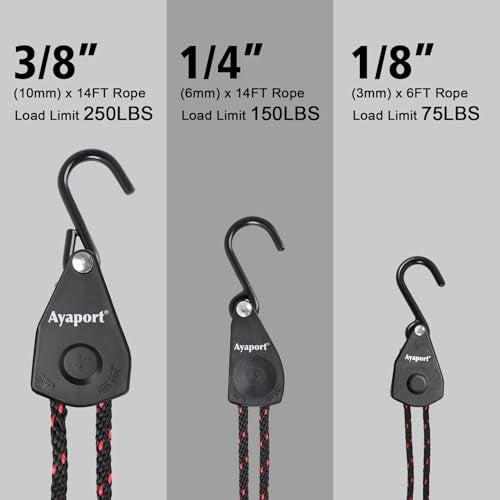 Ayaport Kayak Rope Tie Down Ratchet Straps Bow and Stern Ratcheting Tie Downs Rope Hanger Kayak and Canoe Accessories - Image 4