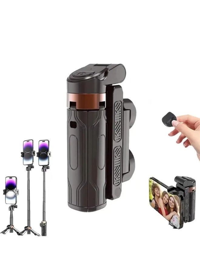 Mini Tripod Selfie Stick with Wireless Remote Control, Portable Phone Tripod Mount Compatible with iPhone 15 Pro Max/15/14 Pro/14/13, Samsung S22/ S23 Ultra/Android Smartphone (jc-25) - Image 1