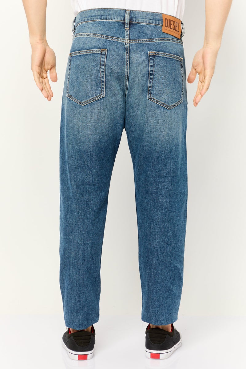 DIESEL جينز د-ستركت للرجال بقصة ضيقة وقابل للتمدد، أزرق - Image 4