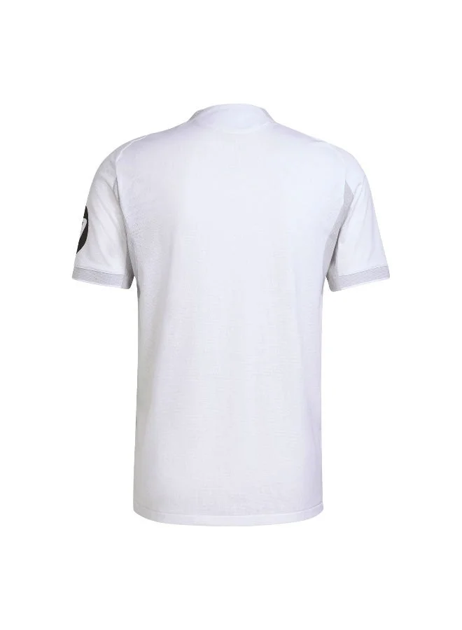 اديداس جيرسي رجالي أبيض بأكمام قصيرة