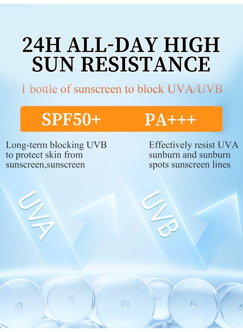 MOOYAM SPF 50 Vitamin C Moisturizing Sunscreen 50ml Gentle Non Greasy Formula with Strong UVA UVB Protection for Face All Skin Types - Image 3