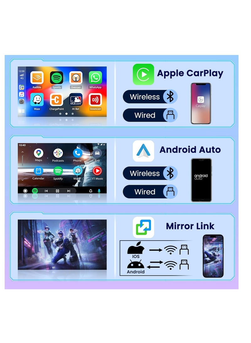 [8 Core 4G+64G] for Toyota Tundra 07-13/Toyota Sequoia 08-18 Android Radio with Wireless Carplay Android Auto, 10.1 Inch IPS Touch Screen Car Stereo, Bluetooth 5.0, 32 EQ, GPS, WiFi, 59UI, SWC - Image 3