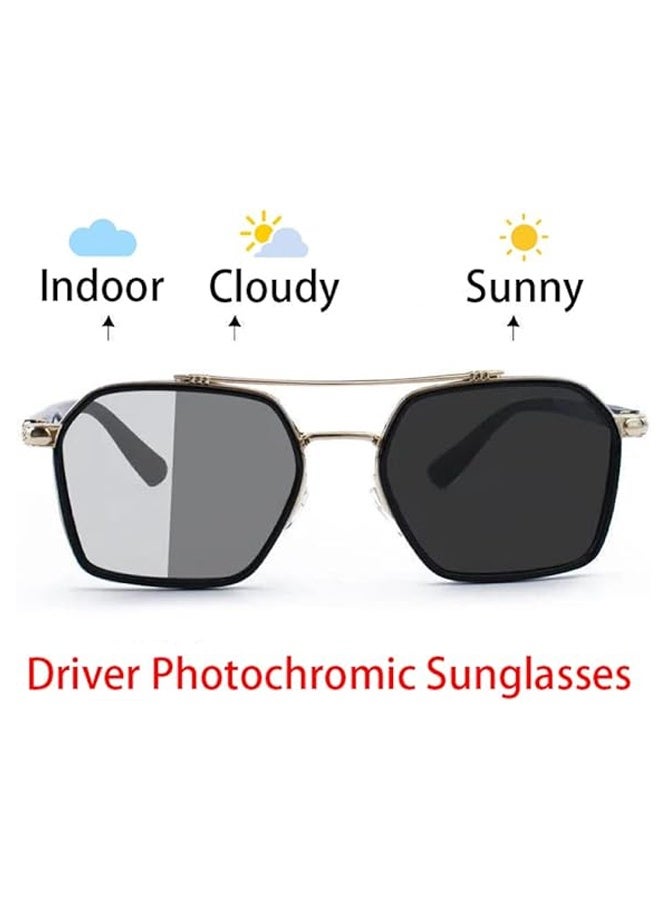 Photochromic Sunglasses for Men Professional Day Night Driver Sunglasses UV400 Retro Luxury Design Glasses vintage - Image 4