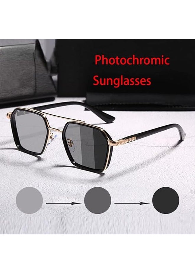 Photochromic Sunglasses for Men Professional Day Night Driver Sunglasses UV400 Retro Luxury Design Glasses vintage - Image 3