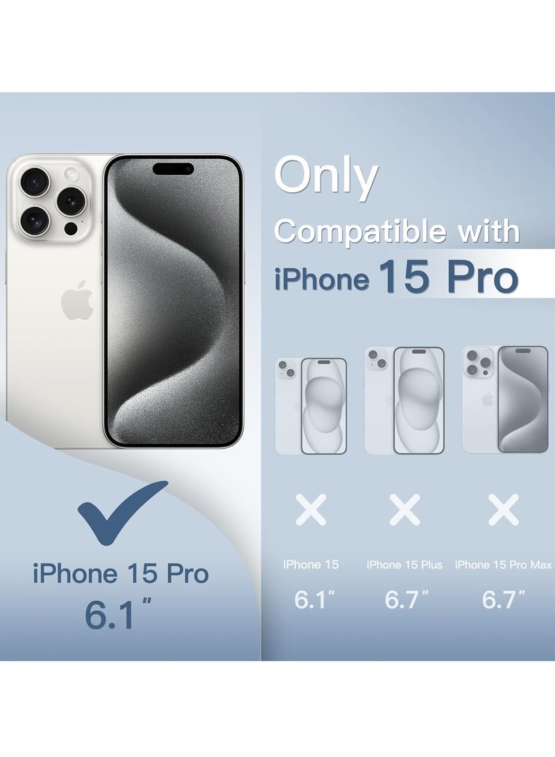 TIGER Ultra Slim (0.35mm Thin) Case for iPhone 15 Pro 6.1-Inch – Camera Lens Cover Full Protection, Lightweight Matte Finish PP Hard Minimalist Case, Wireless Charging Support, Scratch & Drop Resistant - Image 2