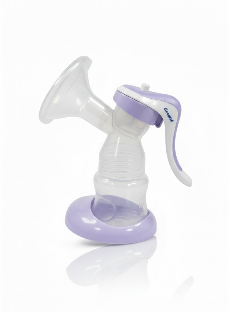  جرانزيا شفاط لبن يدوي من Granzia للأمهات المرضعات بتصميم مريح لليد يساعد على شفط وتجميع حليب الأم بسهولة بدون كهرباء، مناسب للاستخدام اليومي في البيت أو أثناء الخروج - Image 1