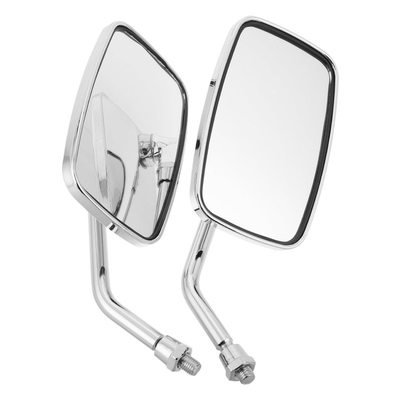 Universal Motorcycle Handlebar Mirrors Pair Scooter Bike Rear View Side Mirrors - Image 2