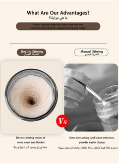 Jourvent Electric Shaker Bottle, Rechargeable Automatic Mixing Cup for Smooth Protein Shakes, Portable Protein Powder Shake Cup, Black  - Image 3
