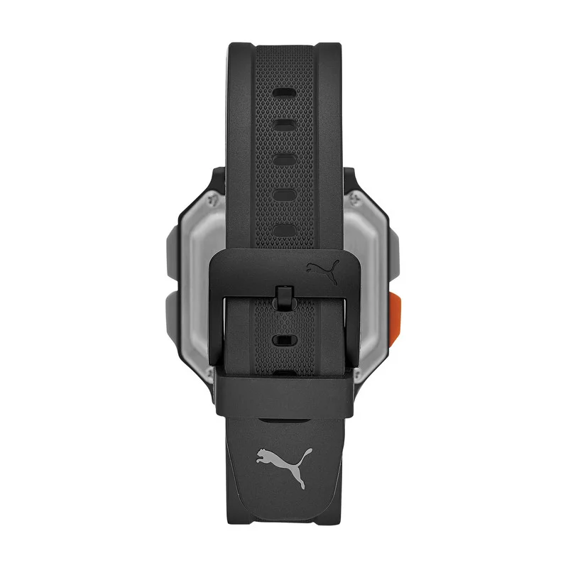 PUMA Men's Digital Quartz Watch With Black PU Leather Strap - 5 ATM - PU P5020