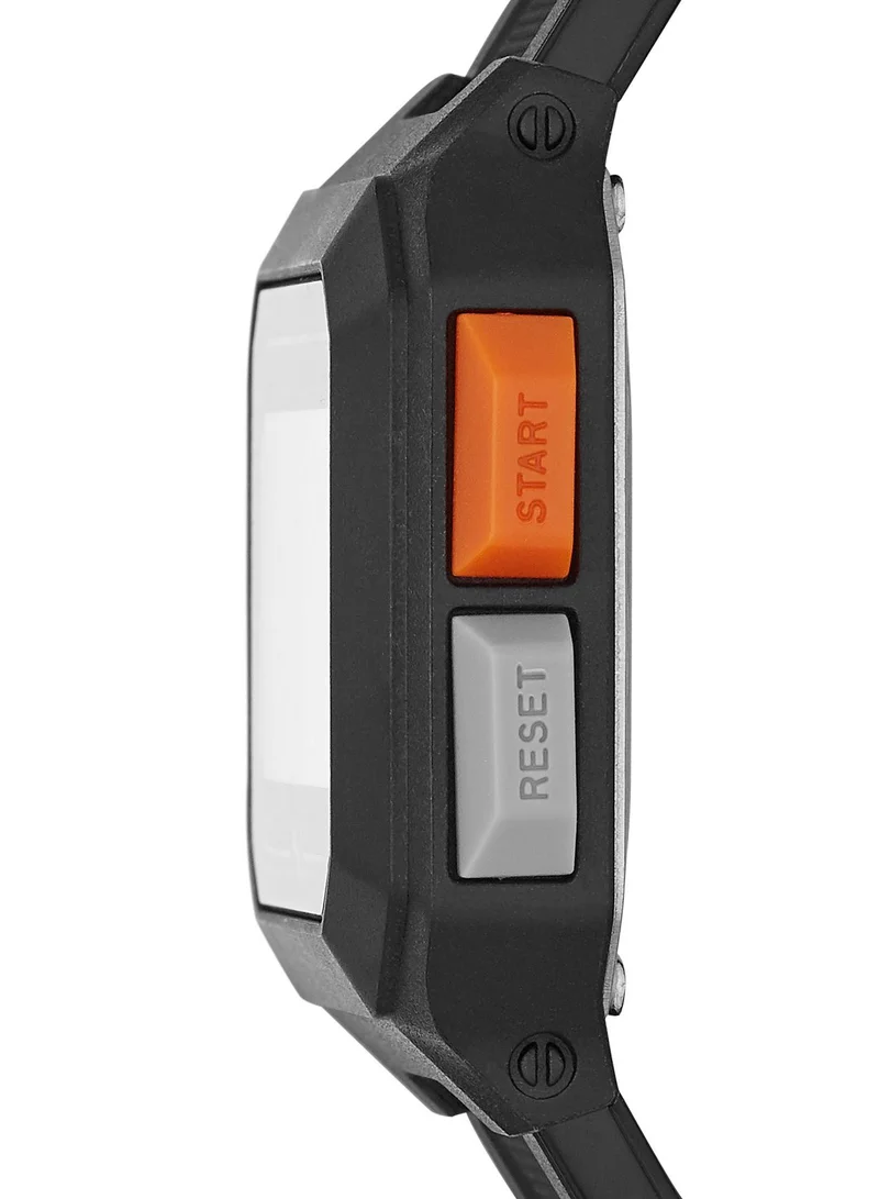 PUMA Men's Digital Quartz Watch With Black PU Leather Strap - 5 ATM - PU P5020