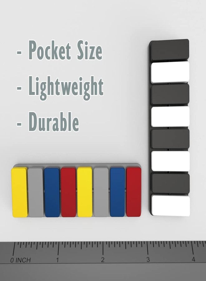 OAKTECH لعبة OAKTECH Fidget Slider Haptic Clicker المعدنية الحسية للبالغين، لعبة مكتبية مغناطيسية لتخفيف التوتر والتوحد واضطراب فرط الحركة ونقص الانتباه والقلق، مفاتيح بيانو، أسود وأبيض - Image 4