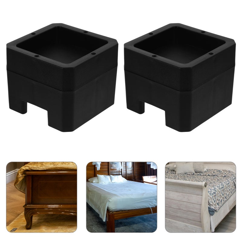 Bed Risers, Enhances Stability and Prevents Sliding, Adds Under Bed Storage - Image 4