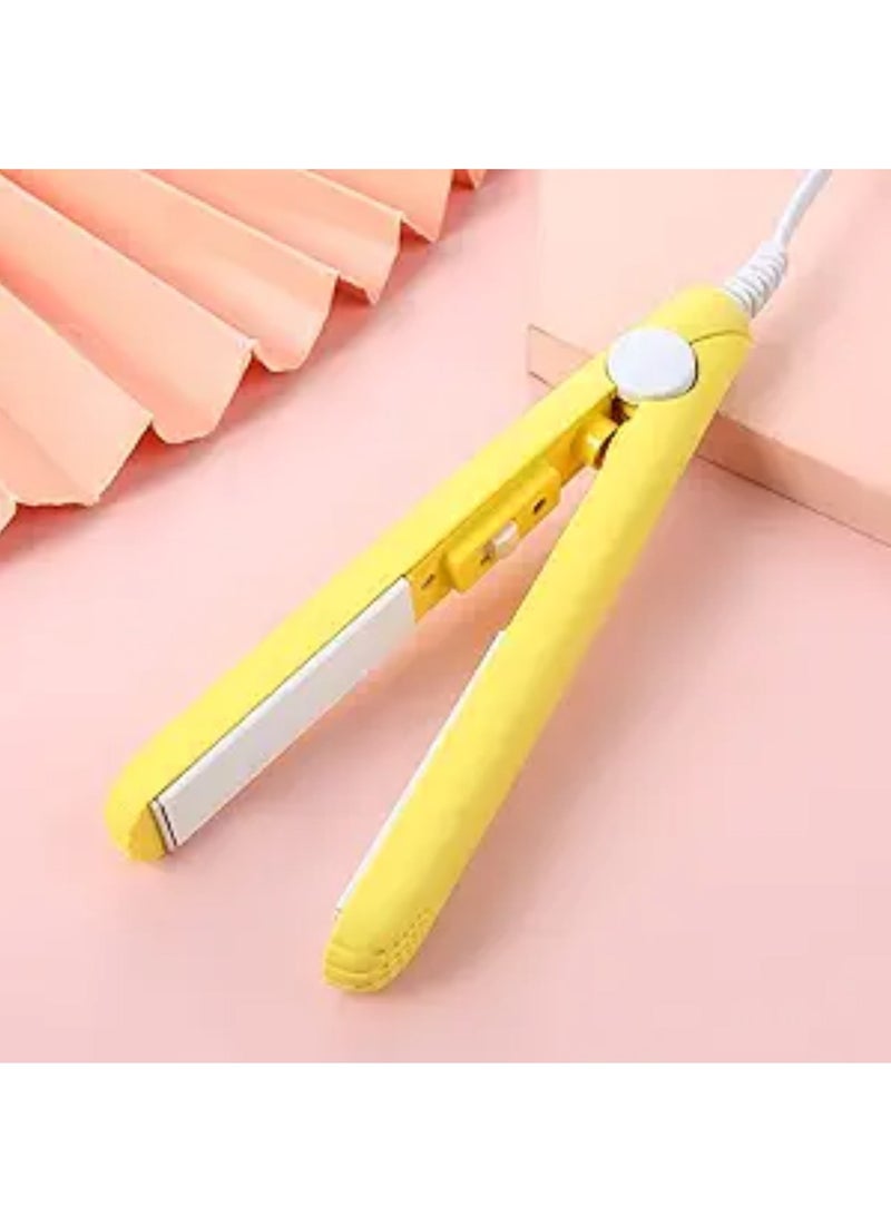 Mini Portable Hair Straightener - Yellow Color