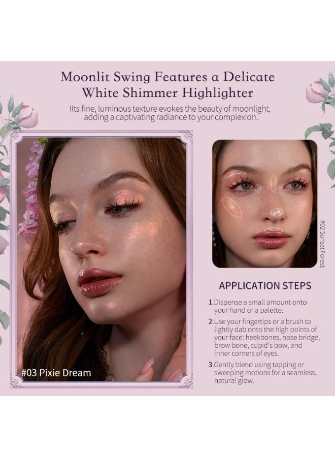 فلاور نوز Flower Knows Midsummer Fairytales Collection Liquid Highlighter (متعدد الألوان) (03 Pixie Dream، صافي الوزن 0.17 أوقية / 5 غرام) - Image 3