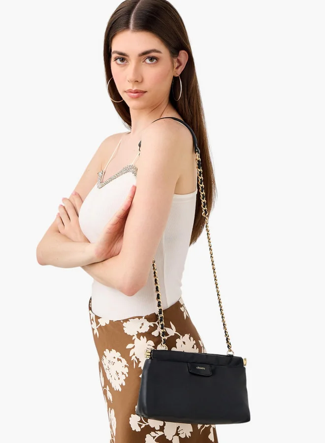 Celeste Solid Crossbody Bag with Chain Strap