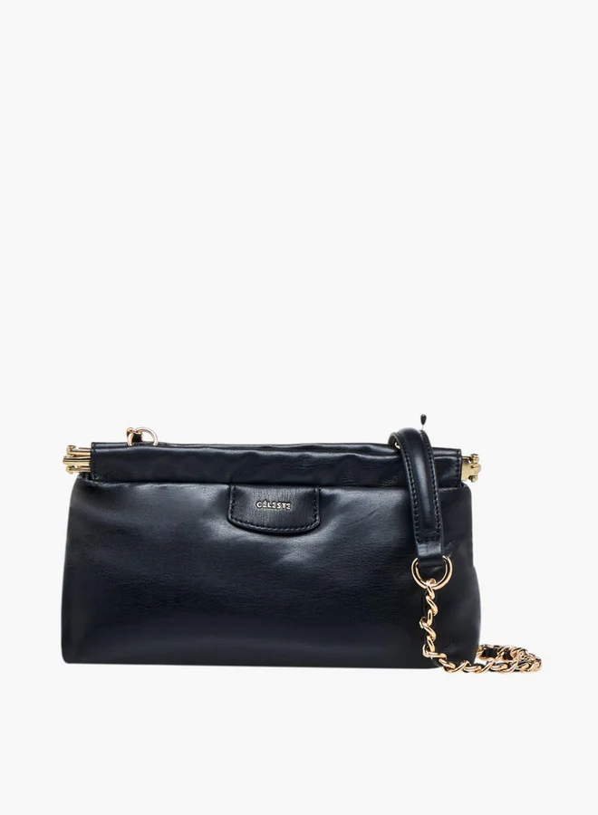 Celeste Solid Crossbody Bag with Chain Strap
