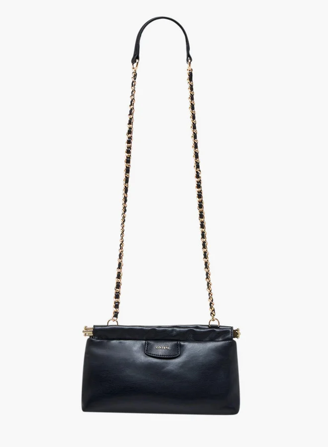 Celeste Solid Crossbody Bag with Chain Strap