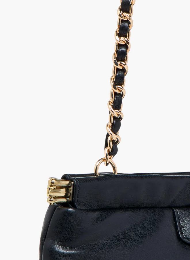 Celeste Solid Crossbody Bag with Chain Strap